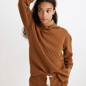 Madewell Quilted Hoodie Sweatshirt
